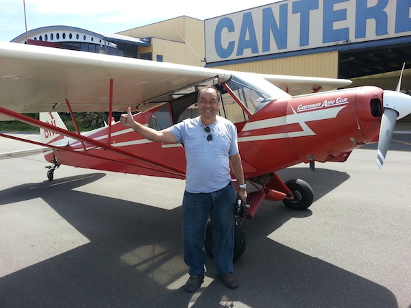 Anthony Cheong and a Piper Cub